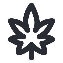 Icon of a cannabis leaf.