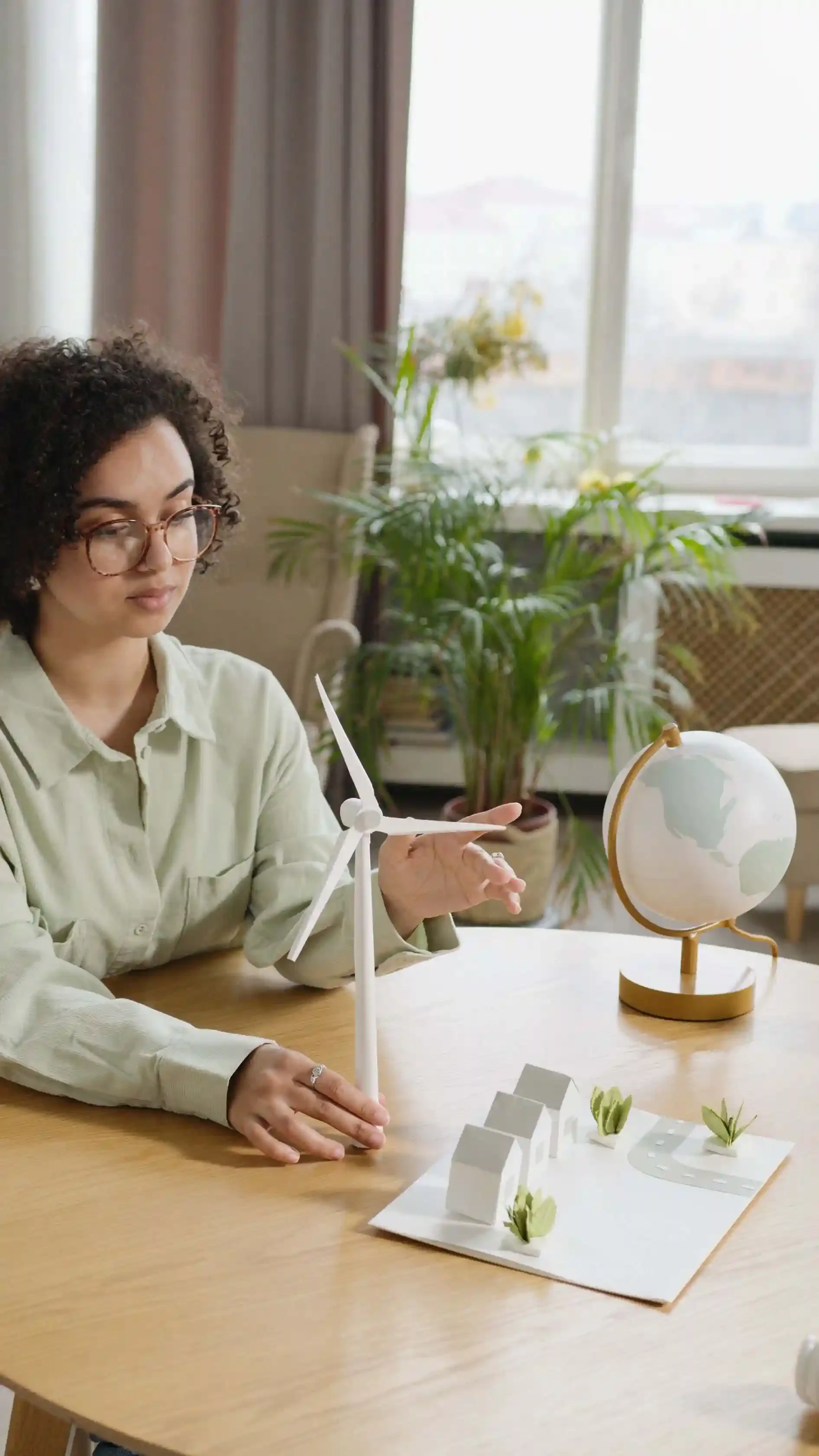 Sustainability entrepreneur working on project