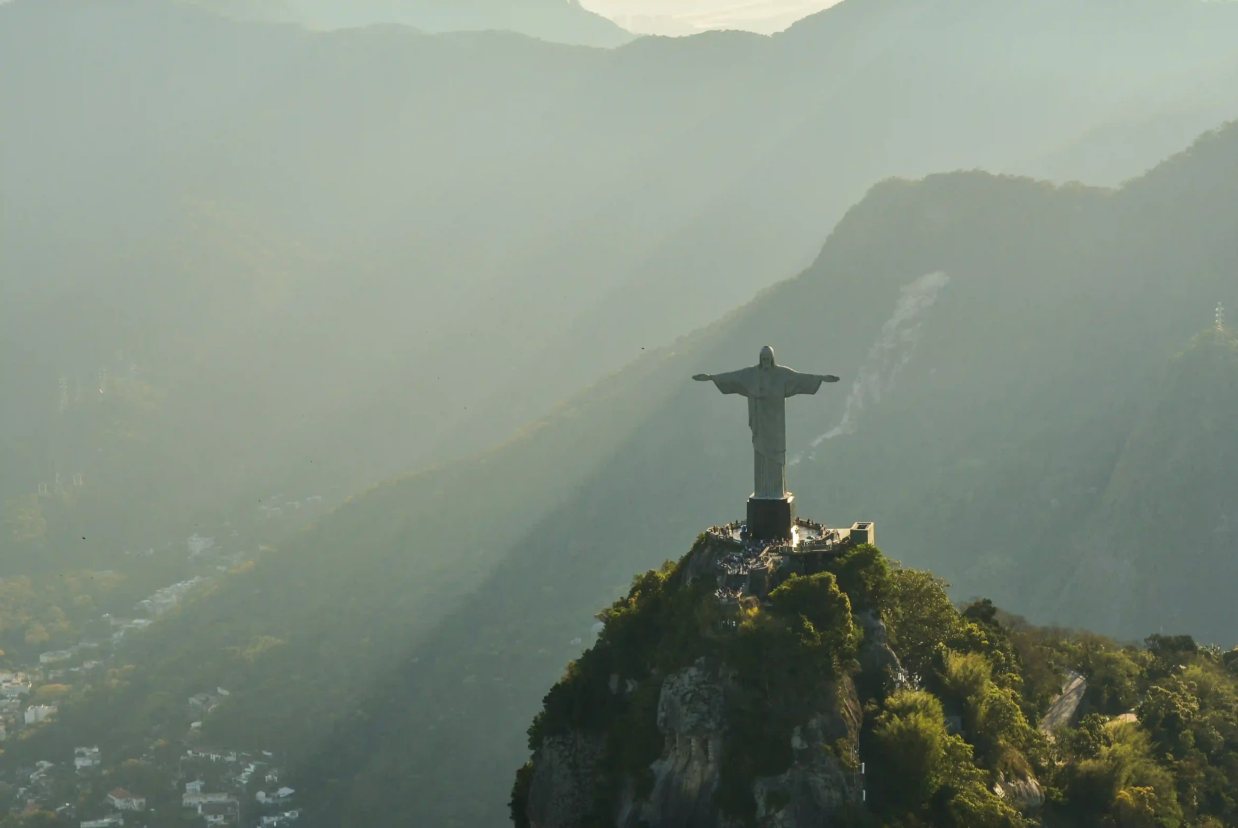 Aerial view of Rio De Janeiro in Brazil
