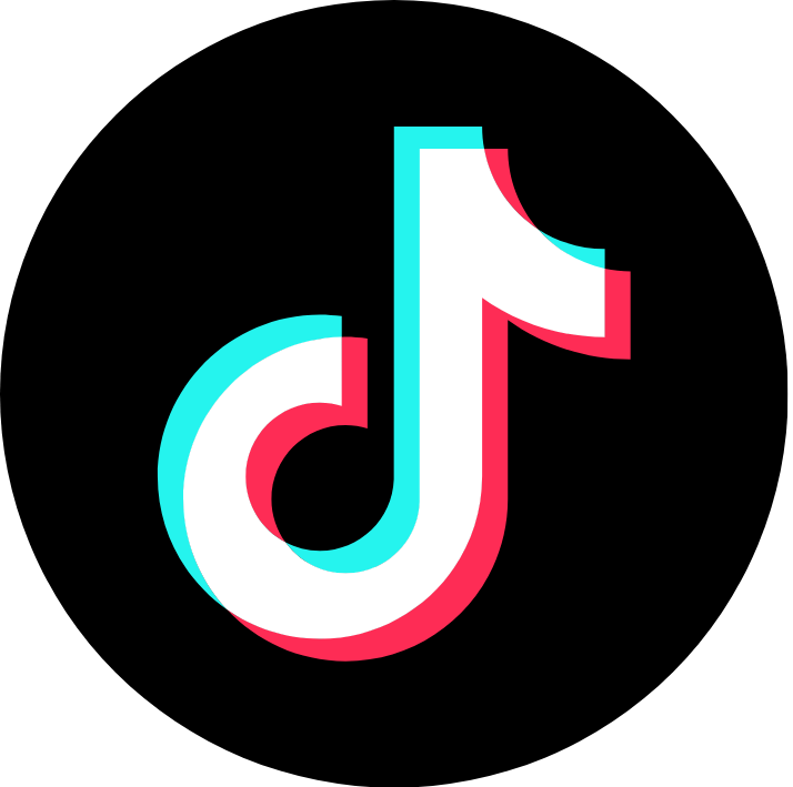 The TikTok logo displayed on a black background.