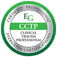 Badge from Evergreen Certifications for Certified Clinical Trauma Professionals