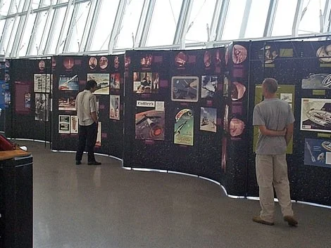 Building for Space Travel panel exhibition, organized by the Art Institute of Chicago, was arranged by Richard Clar for inclusion at the 2002 World Space Congress in Houston
