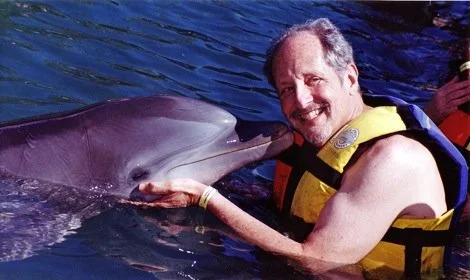 Richard Clar and dolphin friend Hercules
Tortola, BVI 2008
