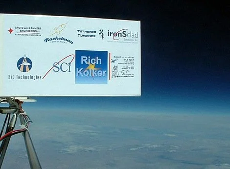 Art Technologies logo flown to the edge of space on a JP Aerospace high-altitude balloon
2007