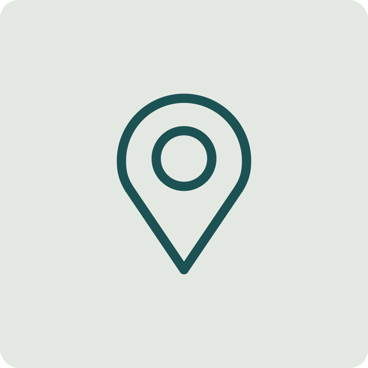 Icon of a location pin marker on a light background.