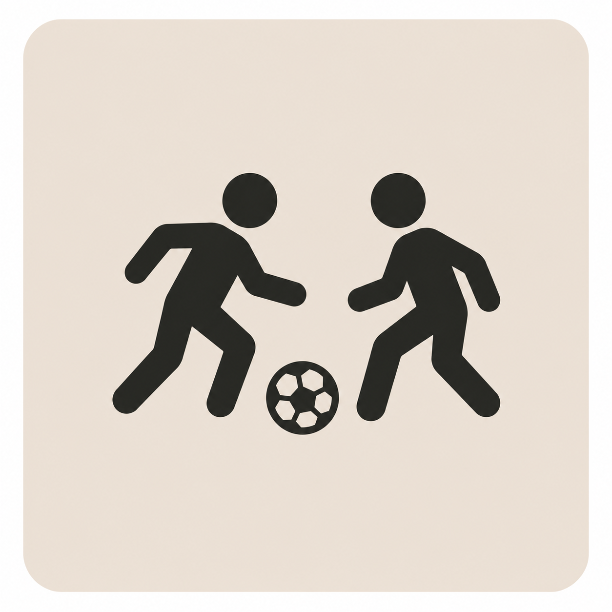 Icon of two children playing football