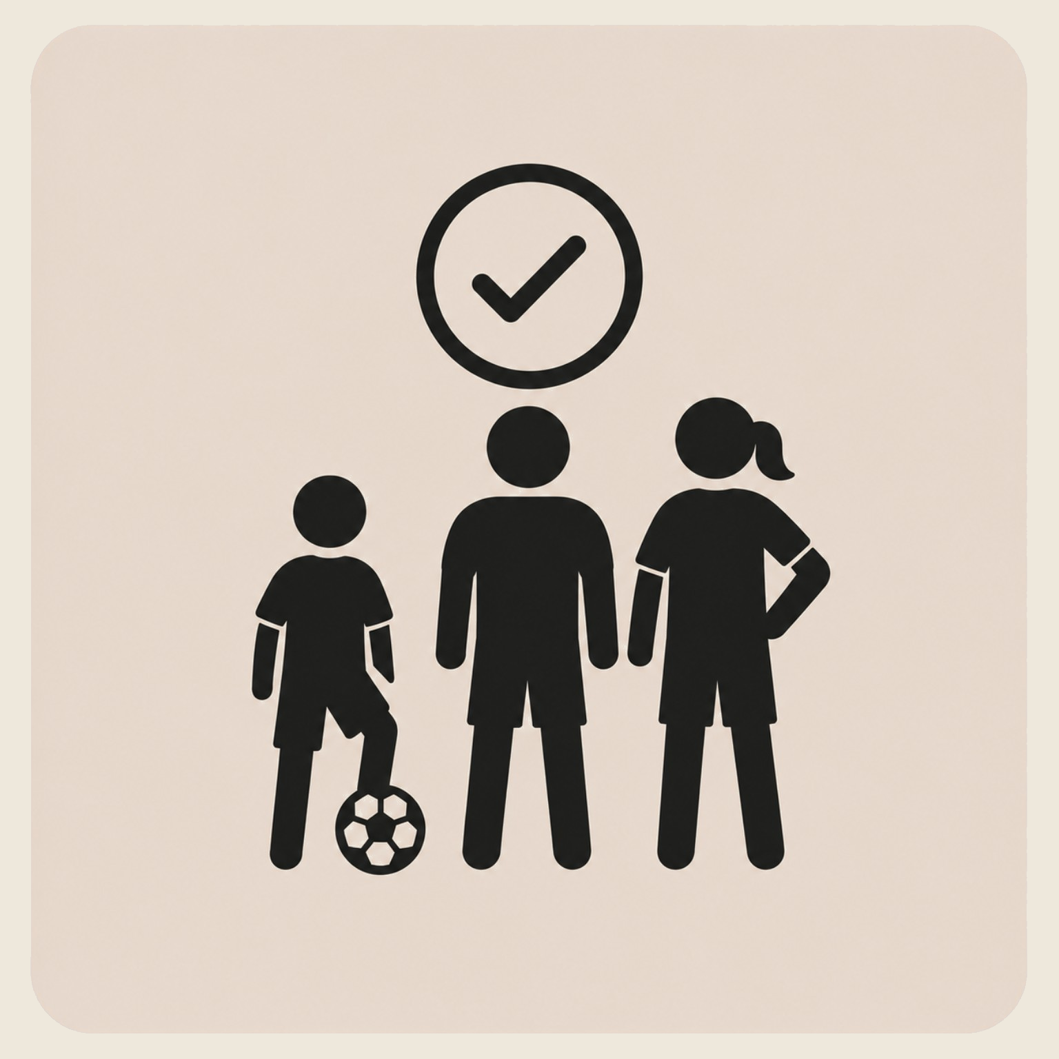 Silhouette of three people of different genders, abilities and ages. Inclusivity.