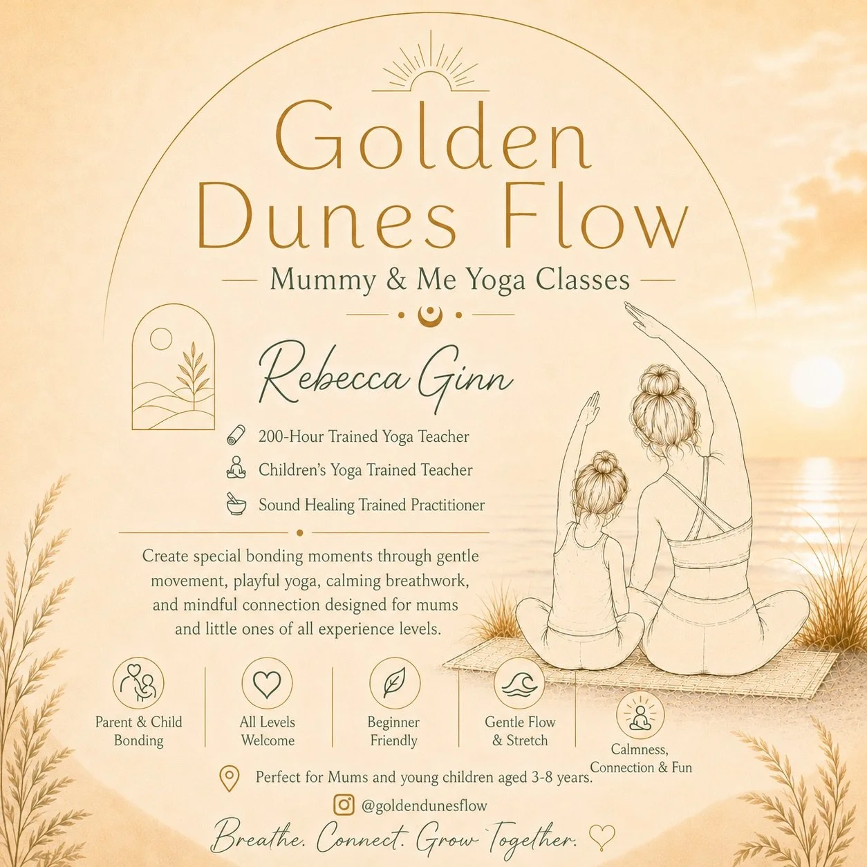 🤍 So excited to begin sharing these Mummy &amp; Me yoga classes, designed to help little ones and Mums connect, move and unwind together 🤍

#GoldenDunesFlow #MummyAndMeYoga #DubaiMums #DubaiYoga #KidsYoga FamilyYoga