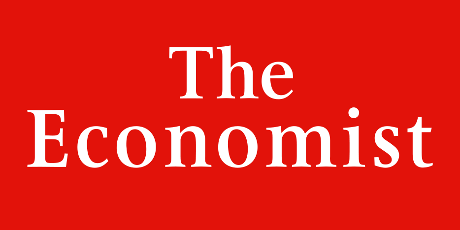 Red background with the white text 'The Economist' in the center.