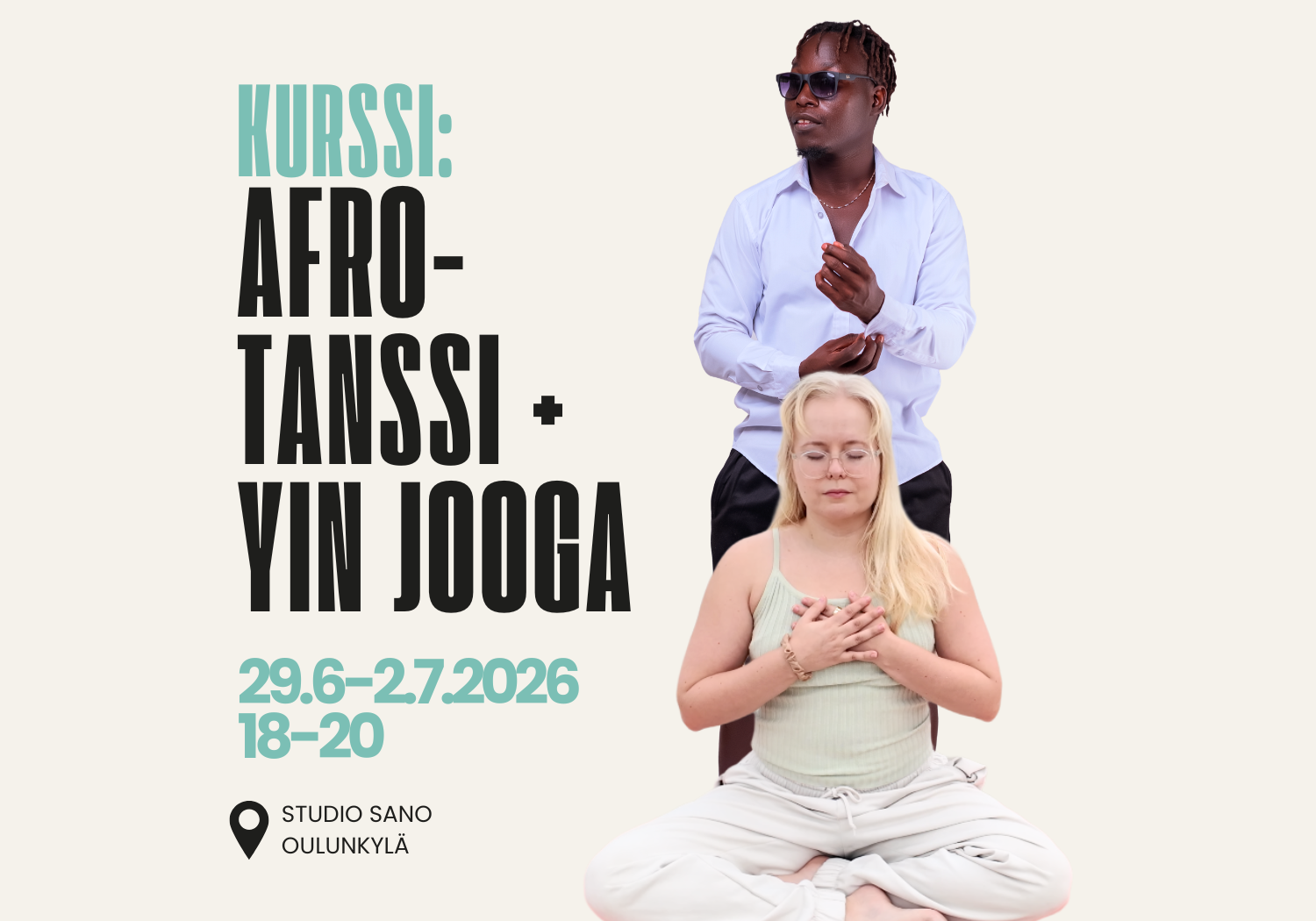 KURSSI: Afrotanssi + Yin jooga