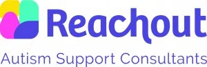 Rehcout Autism Support Consultants logo in purple and blue with cloud and leaf graphic.