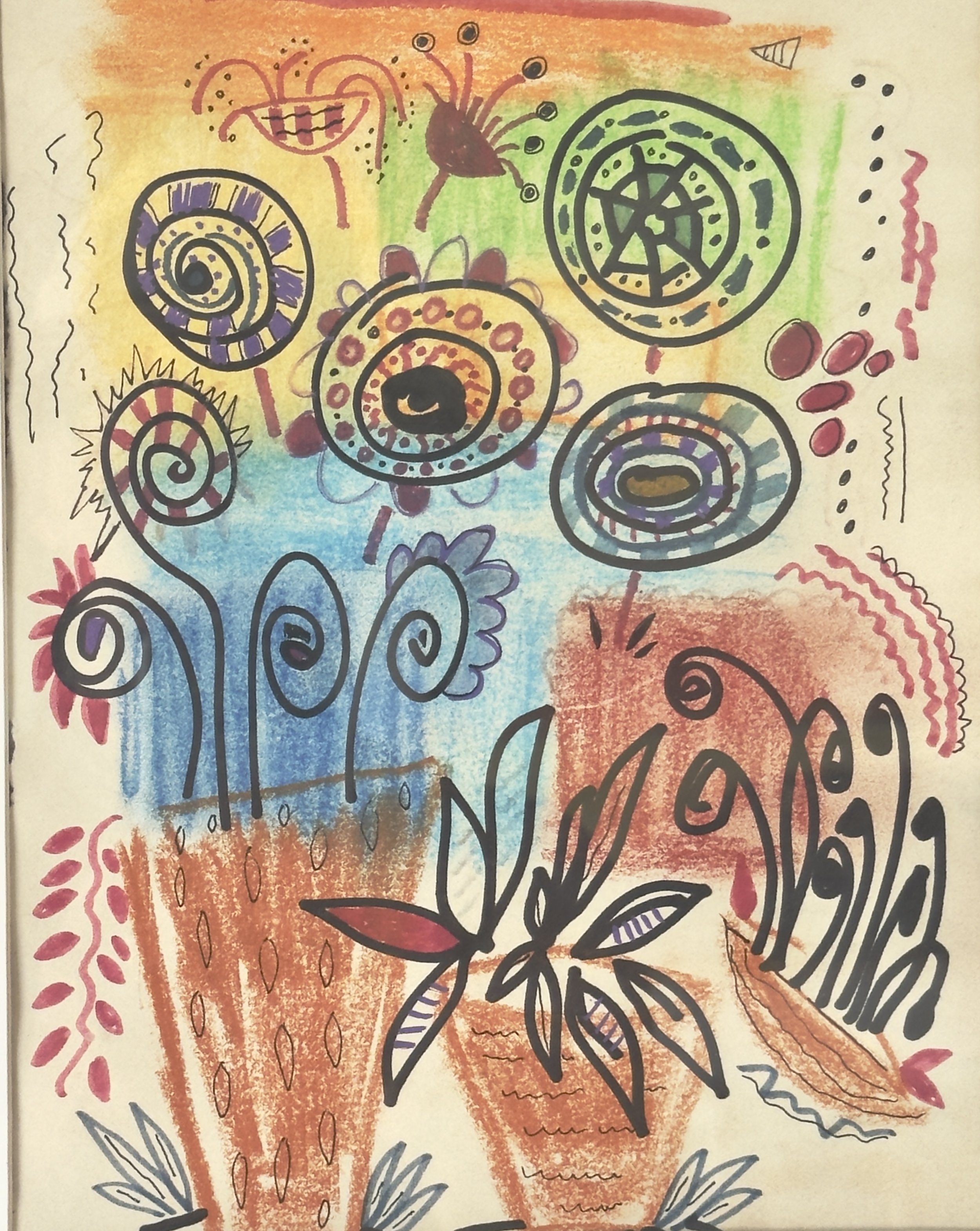 Cornicopia- mixed media - 12 x 14 