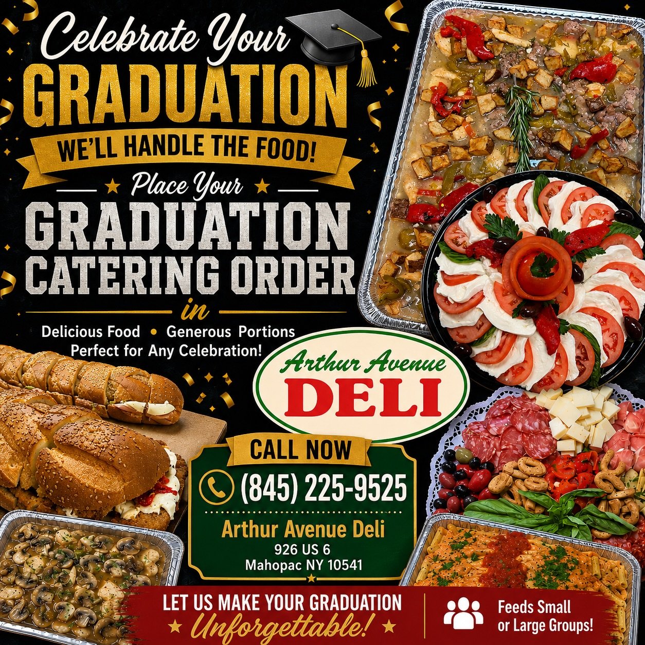 Call now to place your order! 🎉🤌🏻

📞(845) 225-9525

**Catering menu in LINK IN BIO 🔗 

📍Arthur Avenue Deli 
926 US 6 
Mahopac, NY 10541 

#catering #mahopac #deli #food italianfood