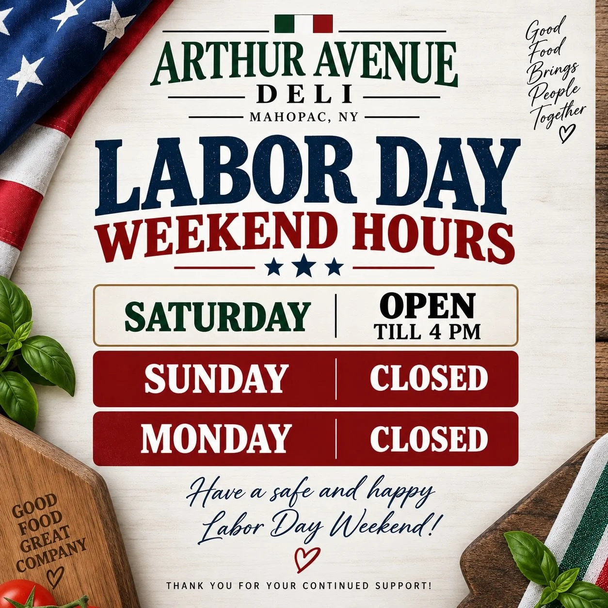 Hope everyone has a great Labor Day weekend! 🙏🏻