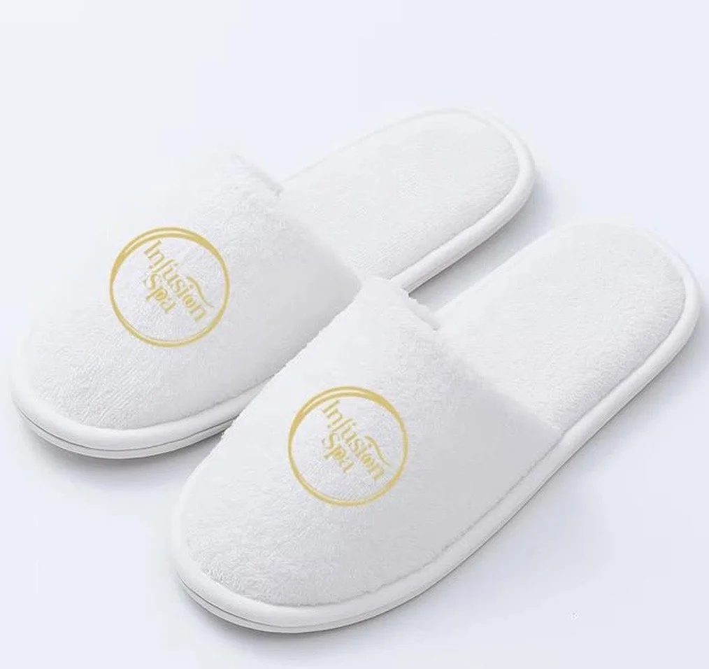 White Luxury Bath Slippers