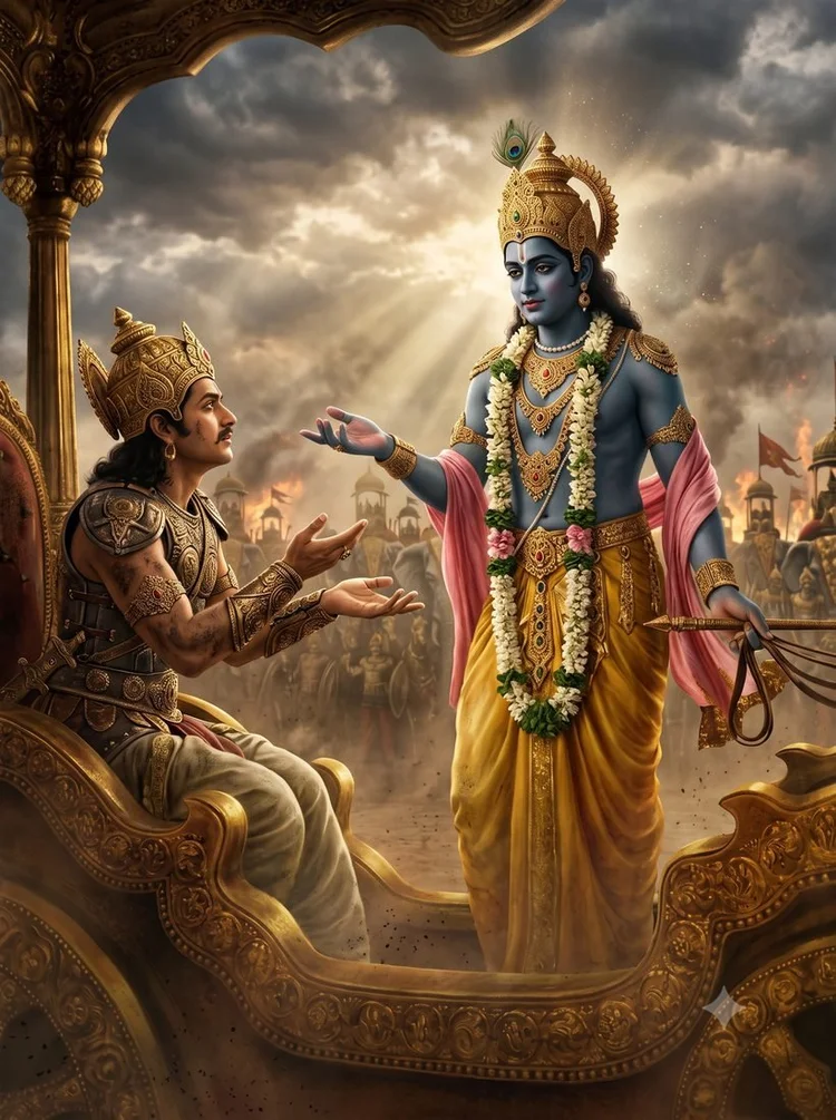श्रीकृष्ण एवं अर्जुन