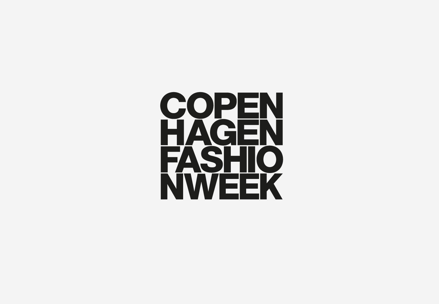 Copenhagen Fashion Week logo in black text on a white background.