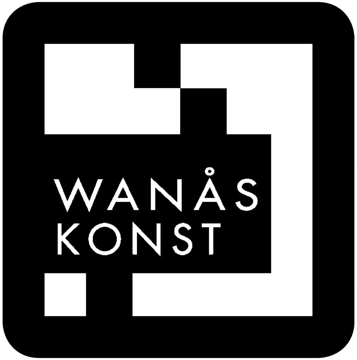 Black and white logo with geometric shapes and the text 'WANÄS KONST' in the center.