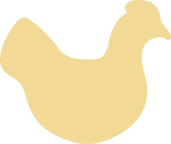 Huhn illustriert gelb