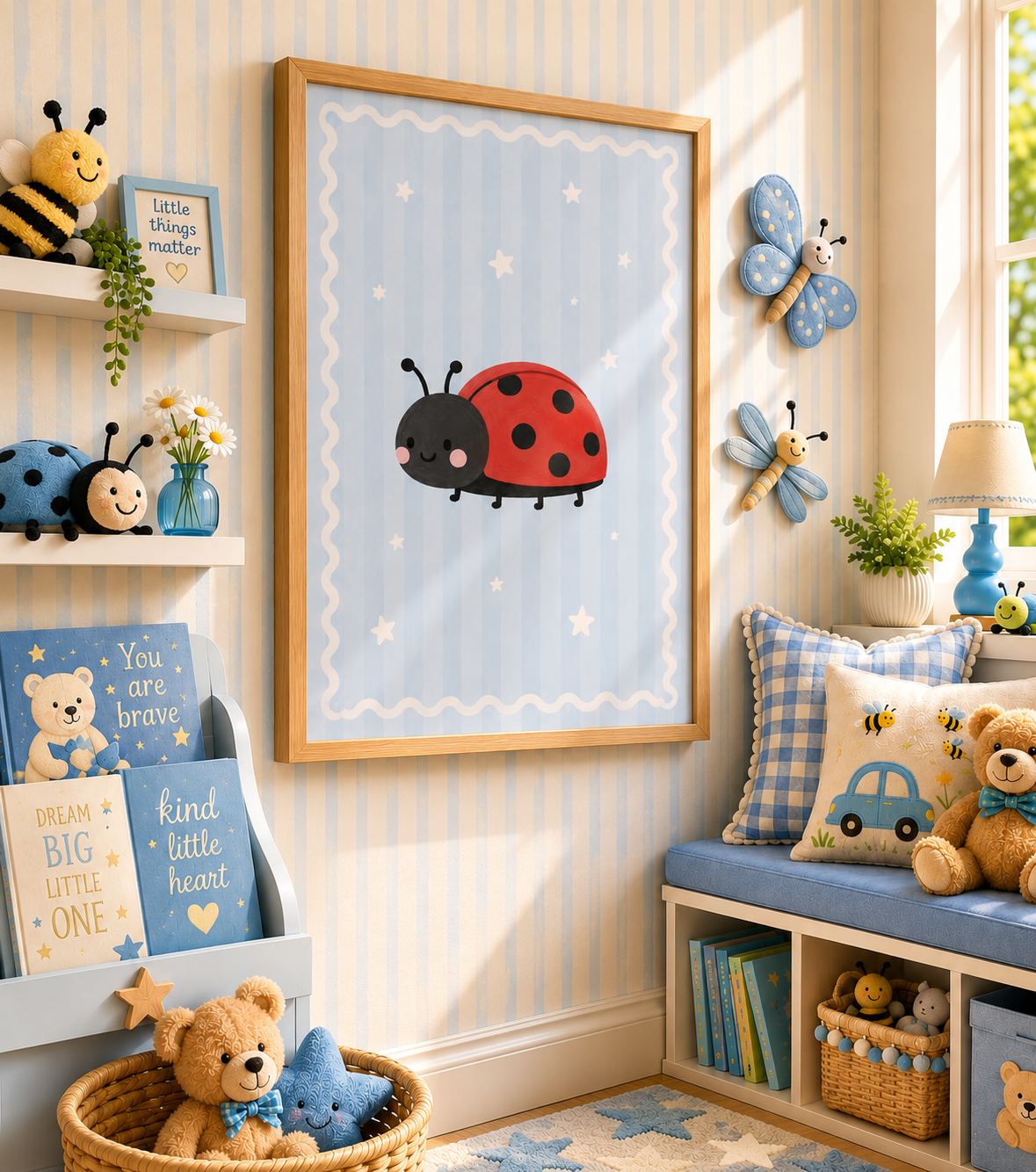 Lady bug nursery wall print