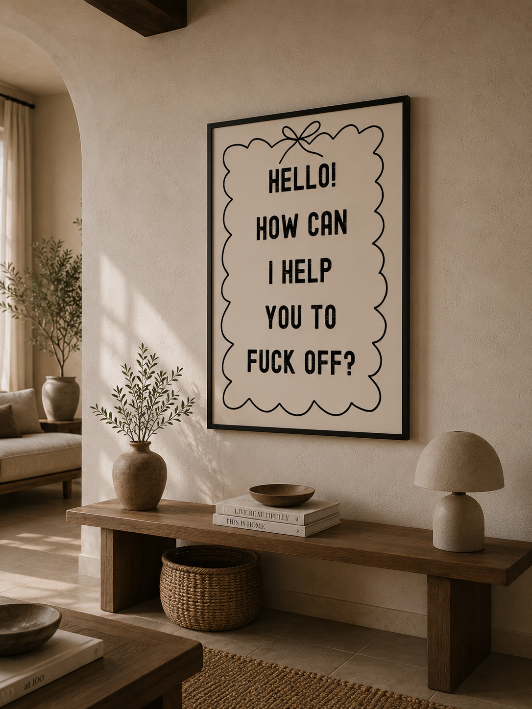 Hello! How Can I Help You To F*ck Off? Wall Print