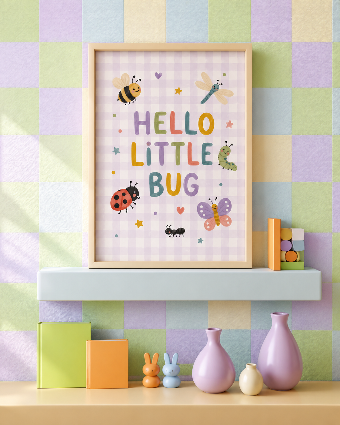 Hello little bug wall print