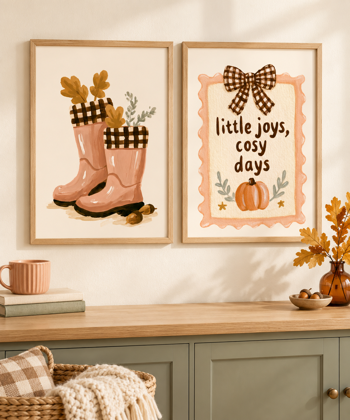 Cozy autumn print pair in oak frames.png
