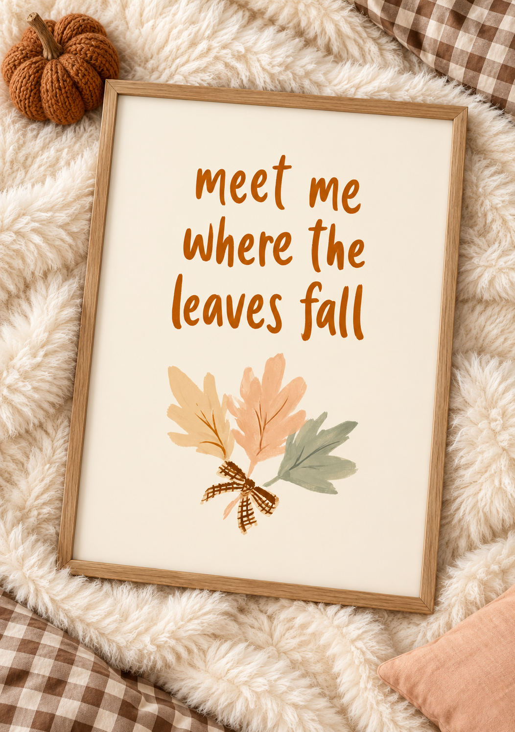 Cozy Autumn Leaf Print on Bed.png