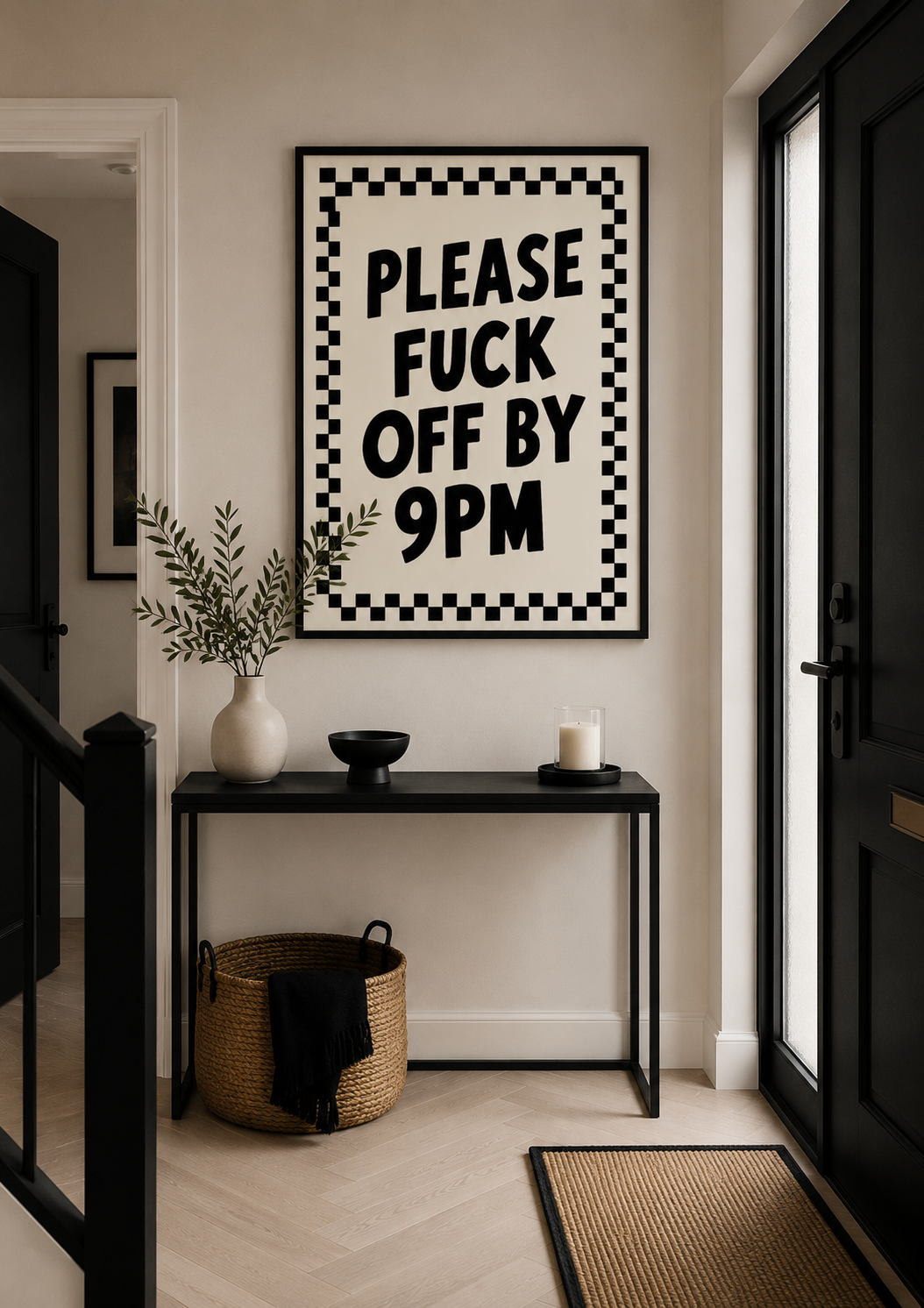 Please F*ck Off By 9PM Wall Print