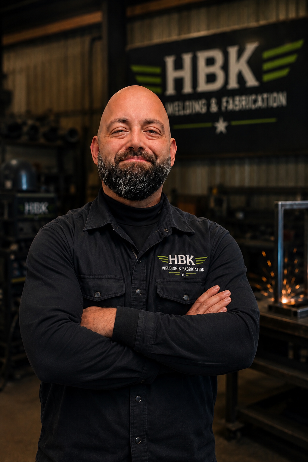 Carl Wettstein owner of HBK Welding & Fabrication in Stafford, Kansas.