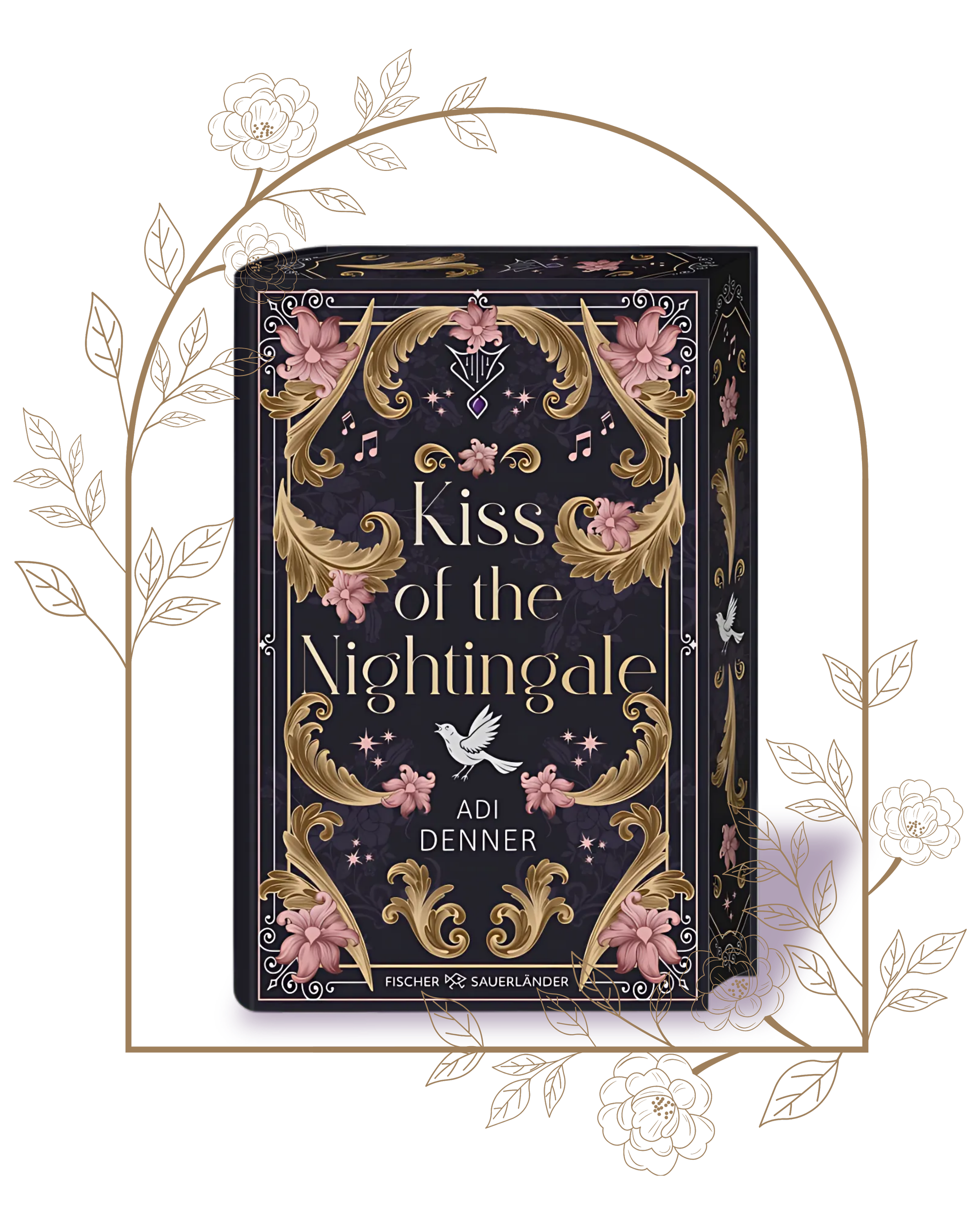 Cover of the German edition of The Kiss of the Nightingale by Adi Denner