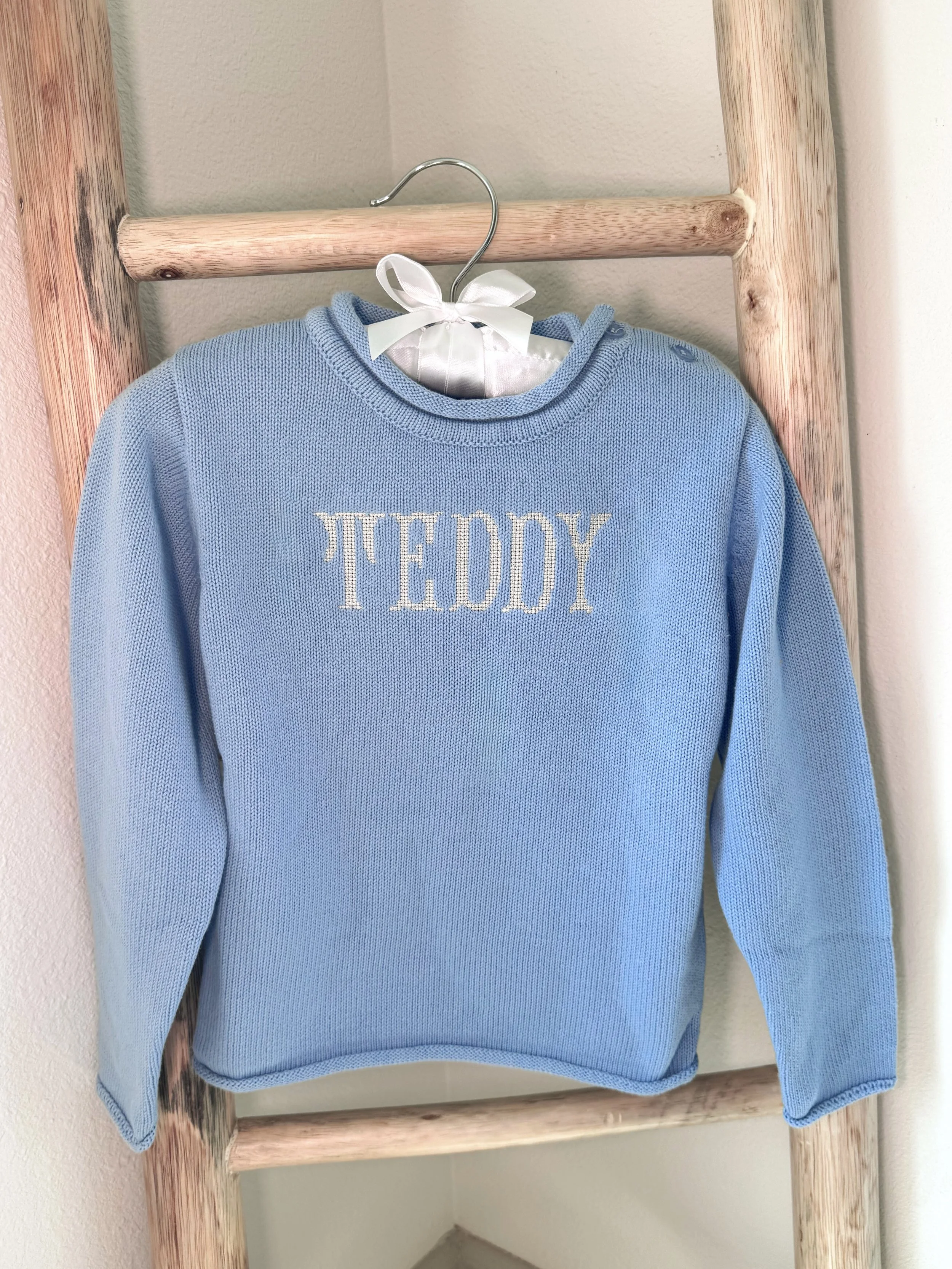 Personalized Cross-Stitch Rollneck