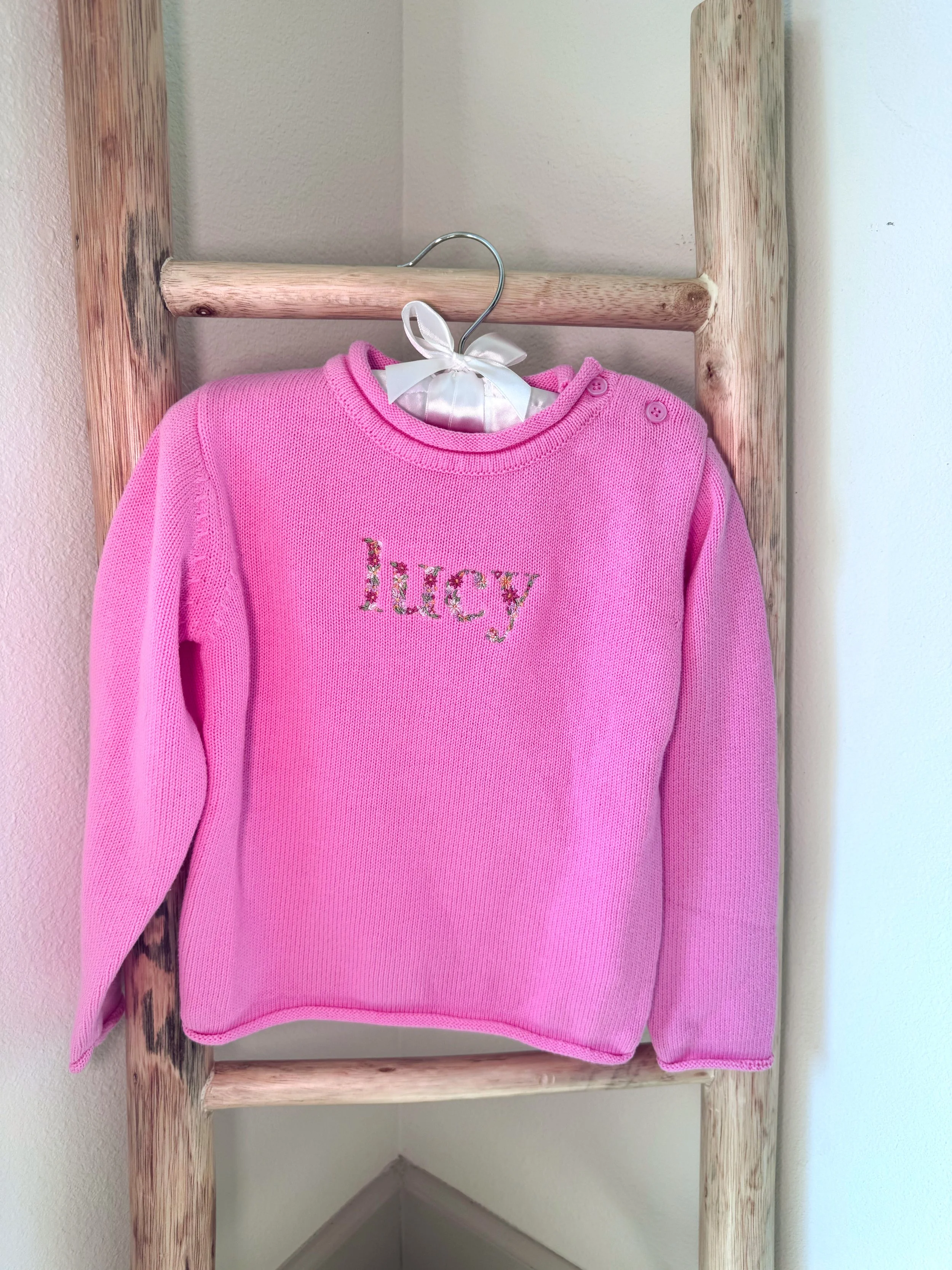 Personalized Floral Name Rollneck