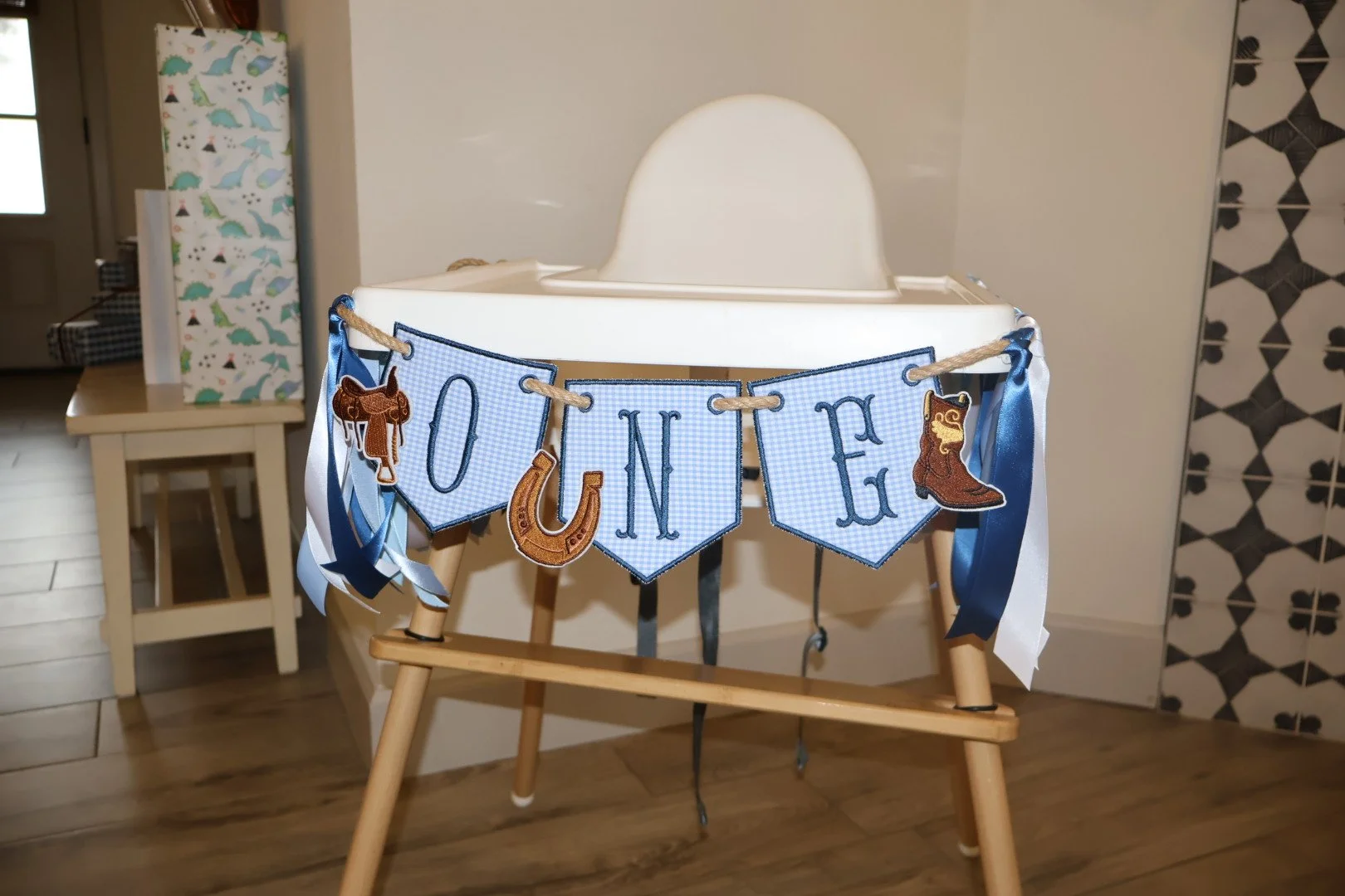 Custom Embroidered High Chair Banner