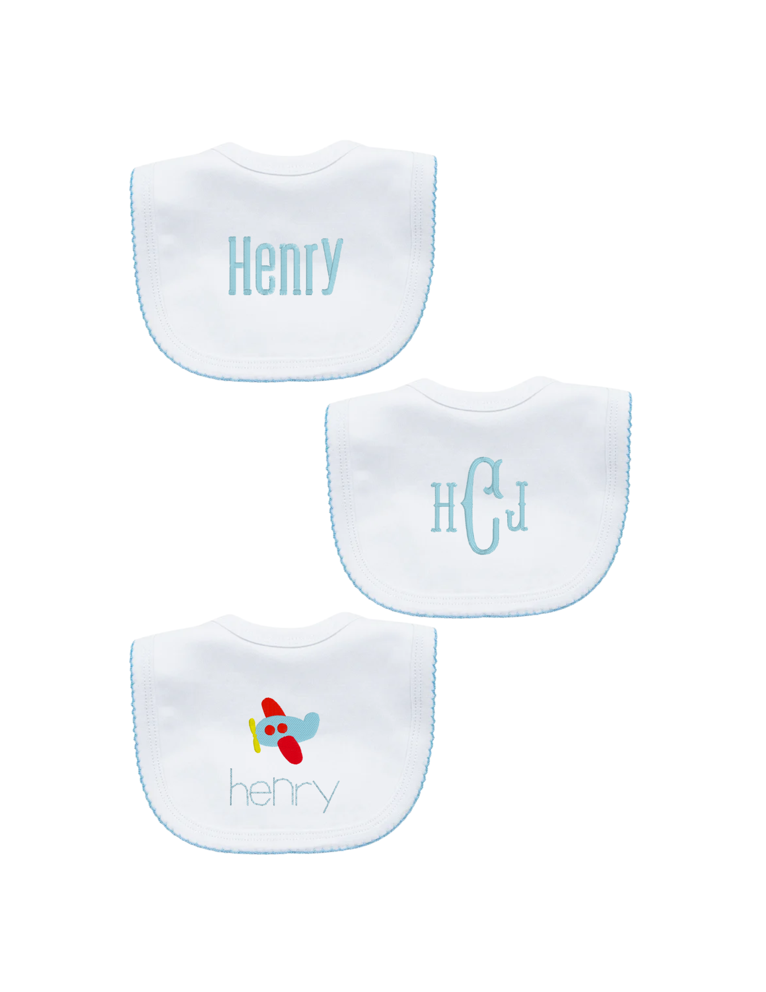 Picot Edge Bib Pack of 3