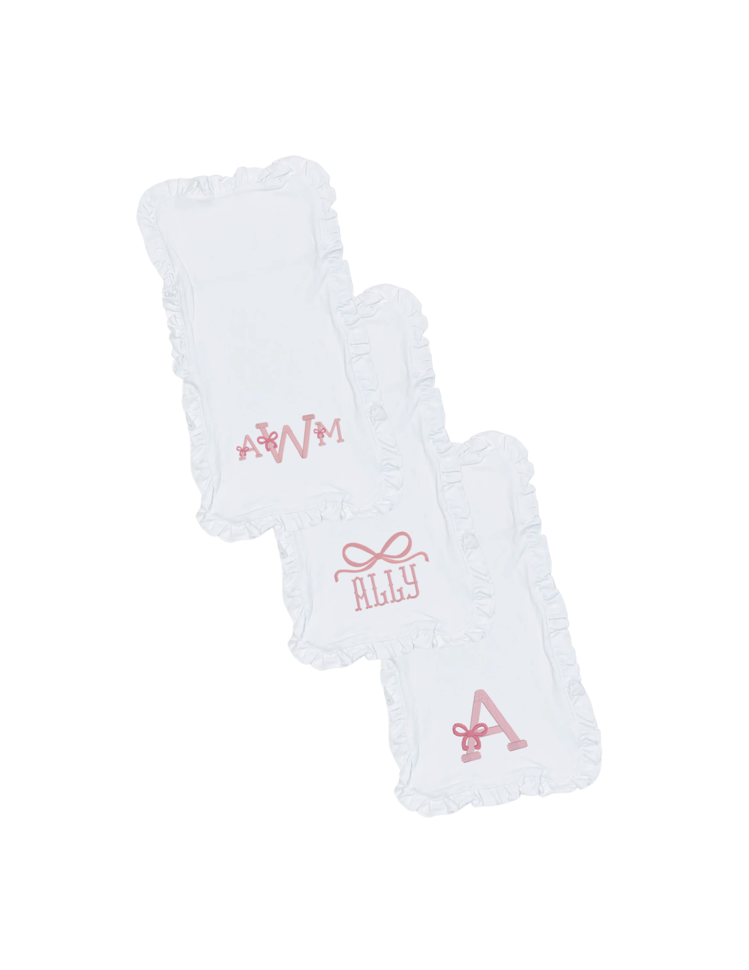 Ruffle Edge Burp Cloth Pack of 3