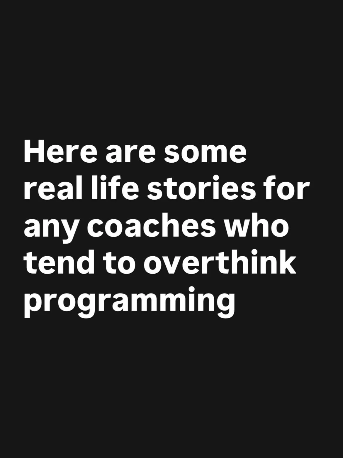 If you&rsquo;re an athlete featured in one of these stories, I love you, I appreciate you, and I promise the joke is on me, not you. 

#coach #athlete #strengthandconditioning #training