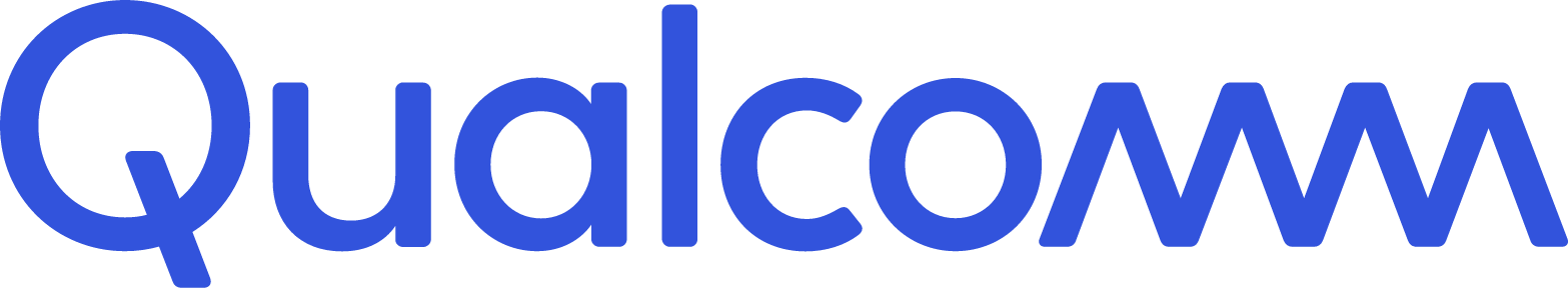 The Qualcomm logo in blue on a white background.