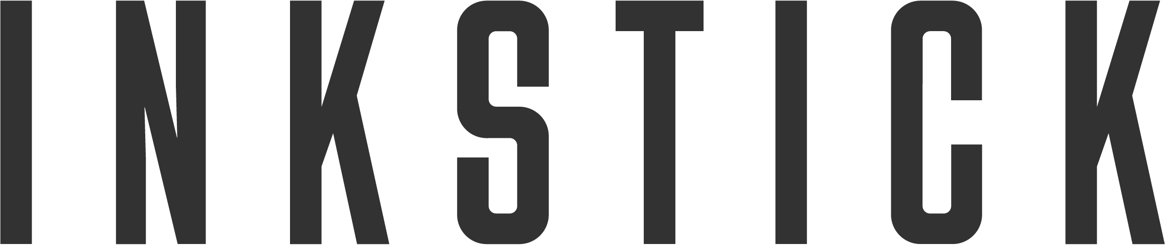 The logo of Inkstick on a gray background.