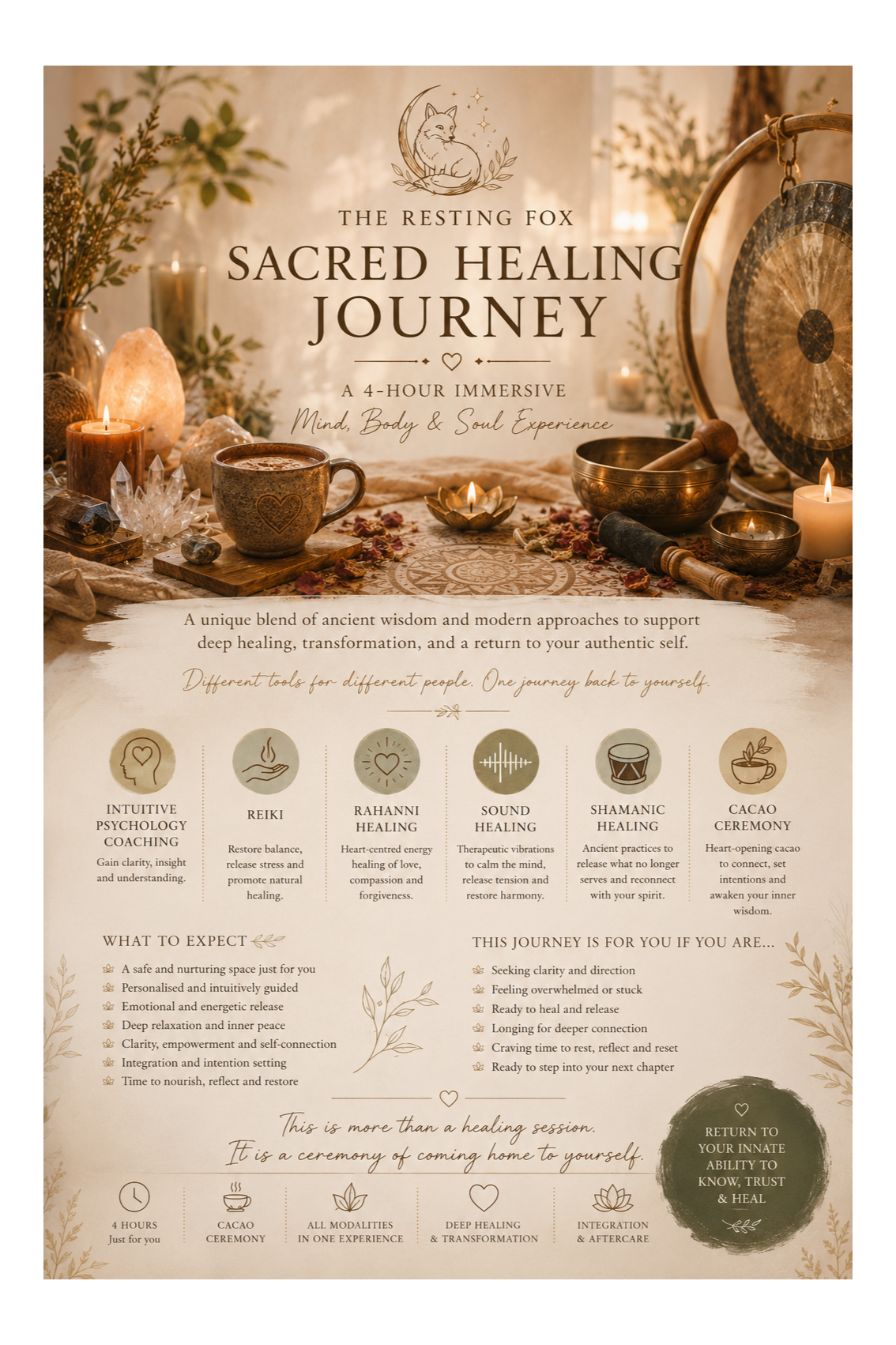 A 4-Hour Immersive Mind, Body & Soul Experience