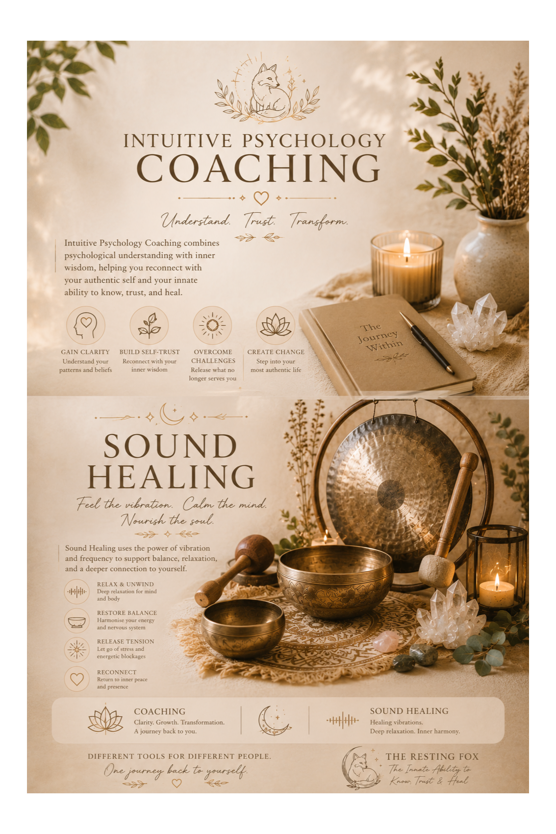 Intuitive Psychology Coaching & Sound Healing Combination