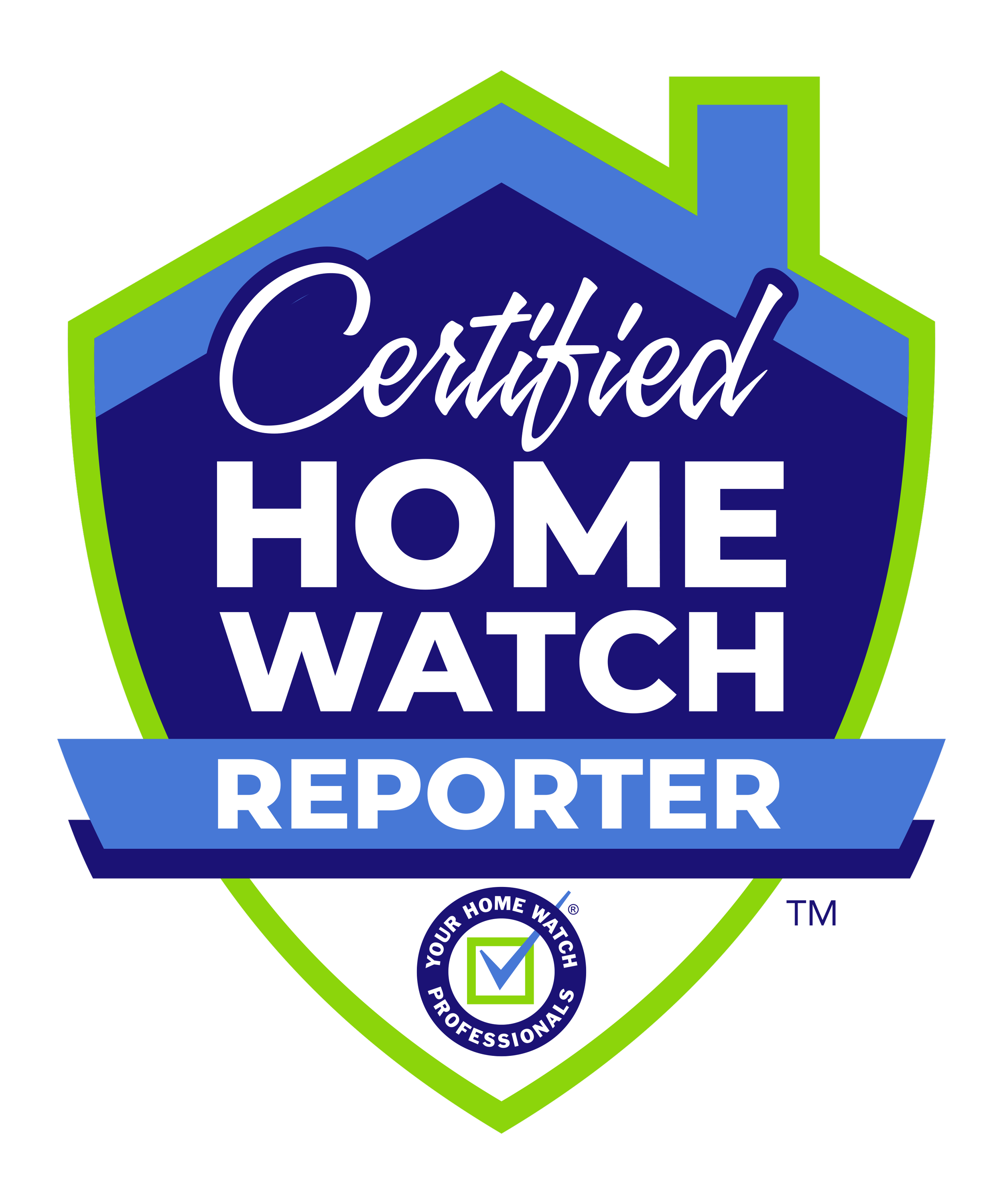Certified Home Watch Reporter badge from the Home Watch Academy.