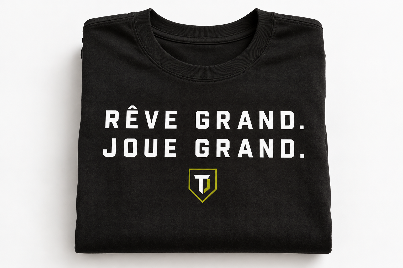 T-shirt noir « Rêve grand ».png