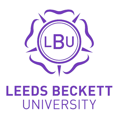 Logo of Leeds Beckett University with the initials LBU inside a circular emblem surrounded by a decorative purple border.