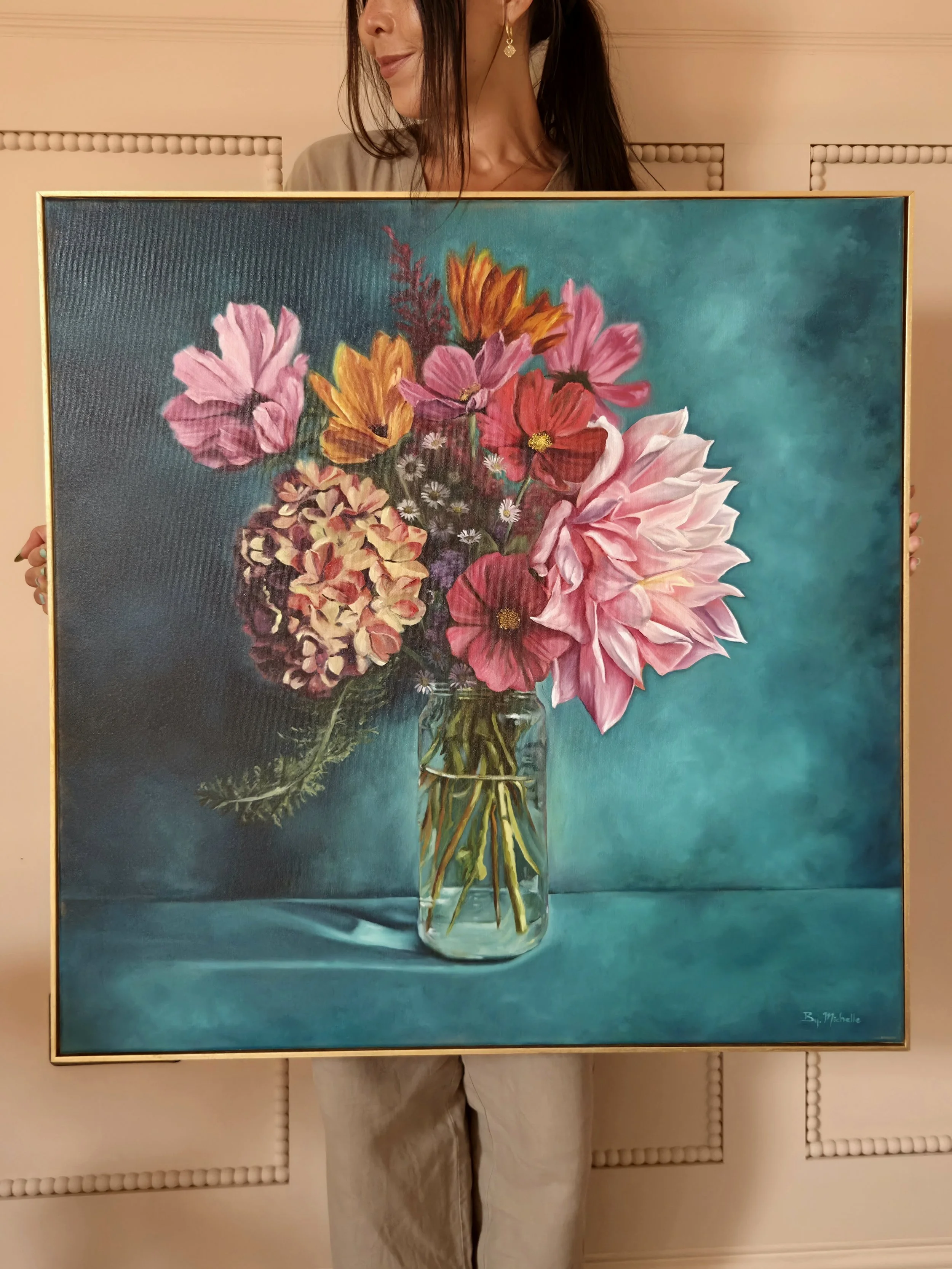 'From The Garden' Oil on Canvas 80cm x 80cm