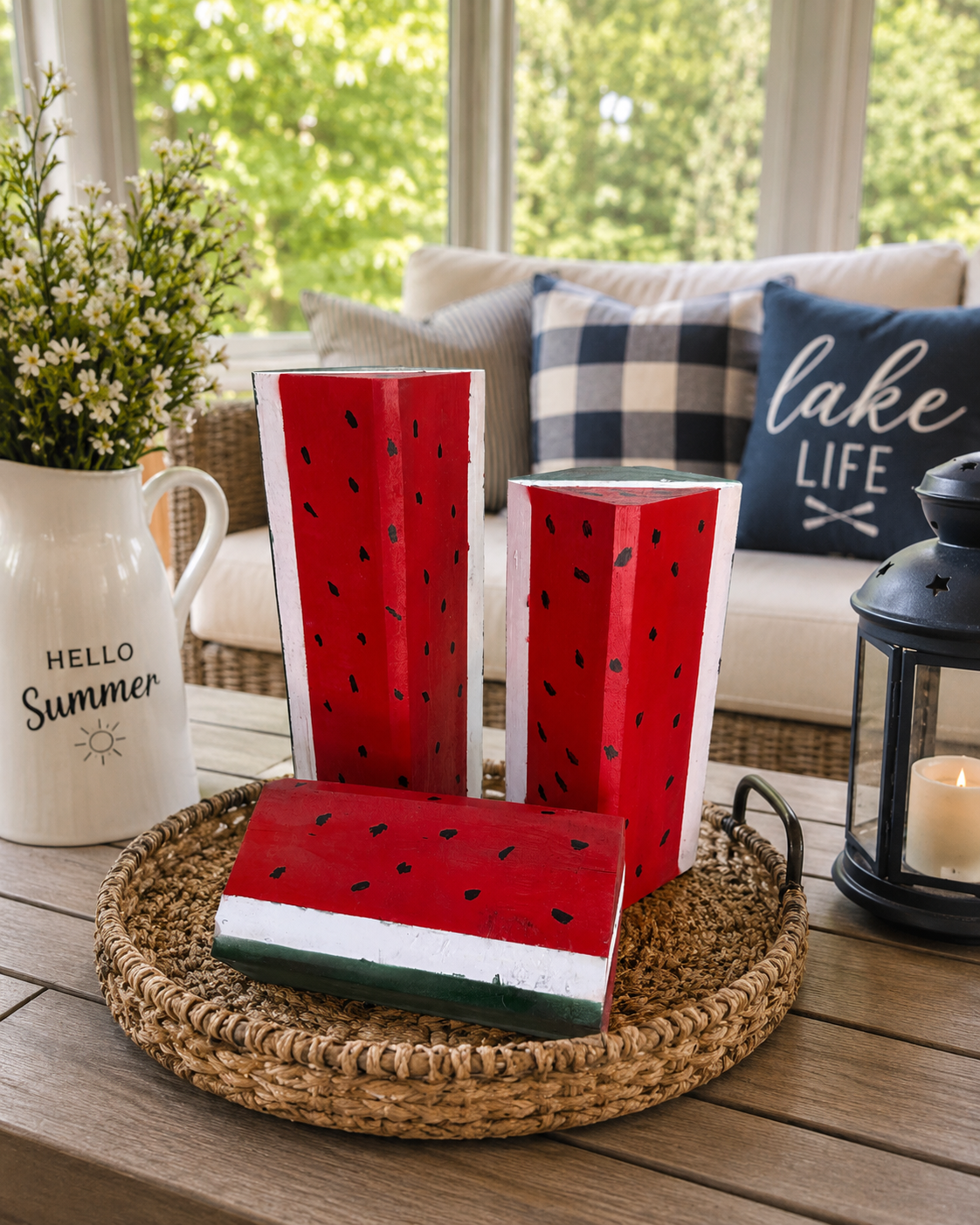 Rustic Watermelon Decor Set