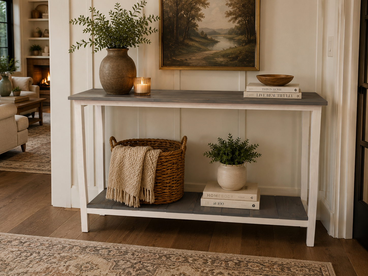 Custom Two-Tone Accent Table