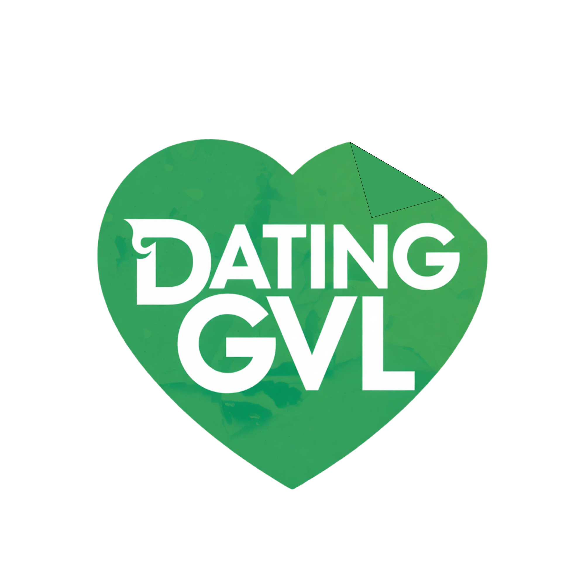 Green octagonal sign with white text that reads "DATING GVL".