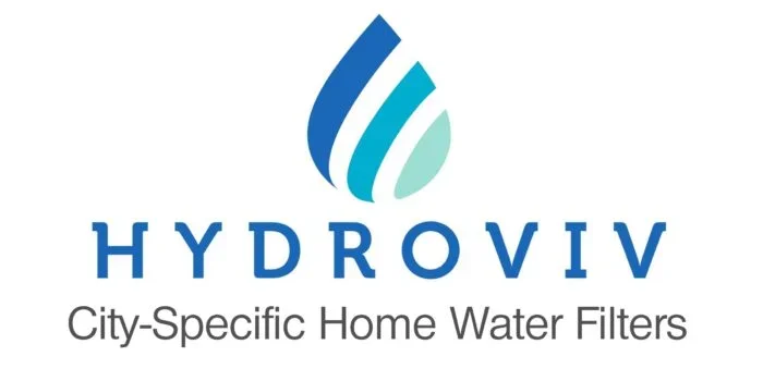 Logo for Hydroviv, a company that makes city-specific home water filters.