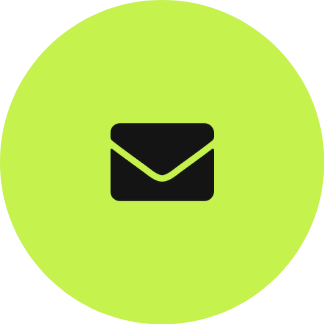 Email icon on a green circular background.